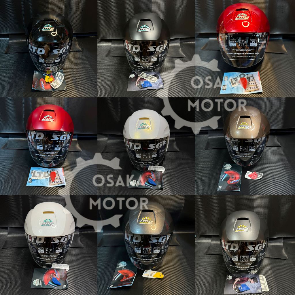 HITAM MERAH PUTIH HIJAU Ltd Sports Helmet Original 100% ISO Malaysia ...