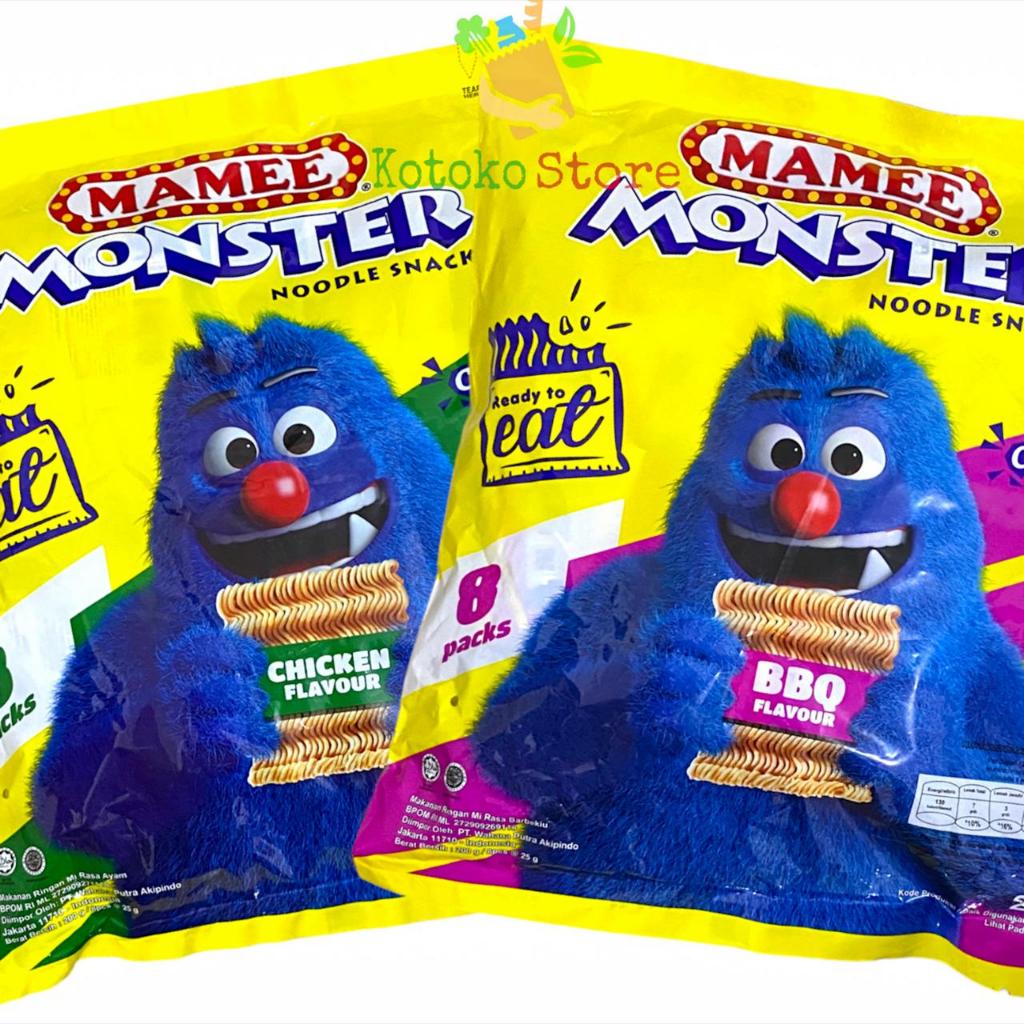 Mamee Monster Noodle Snack/Mame Mami Mie Monster Chicken BBQ 200gr ...