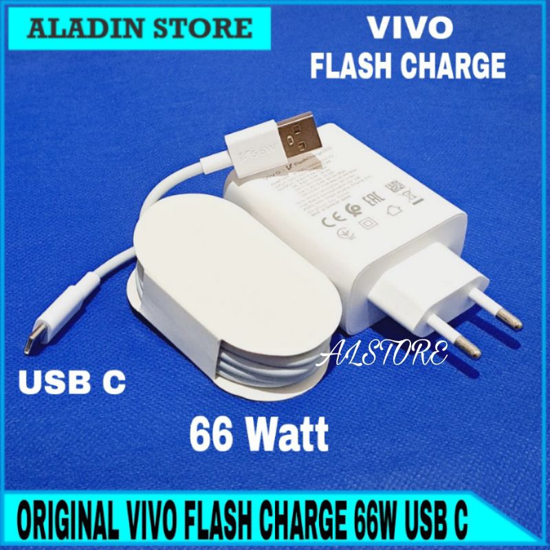 Charger Vivo Flash Charge Vivo V25 Pro T1 Pro 5G 66W USB C Original ...