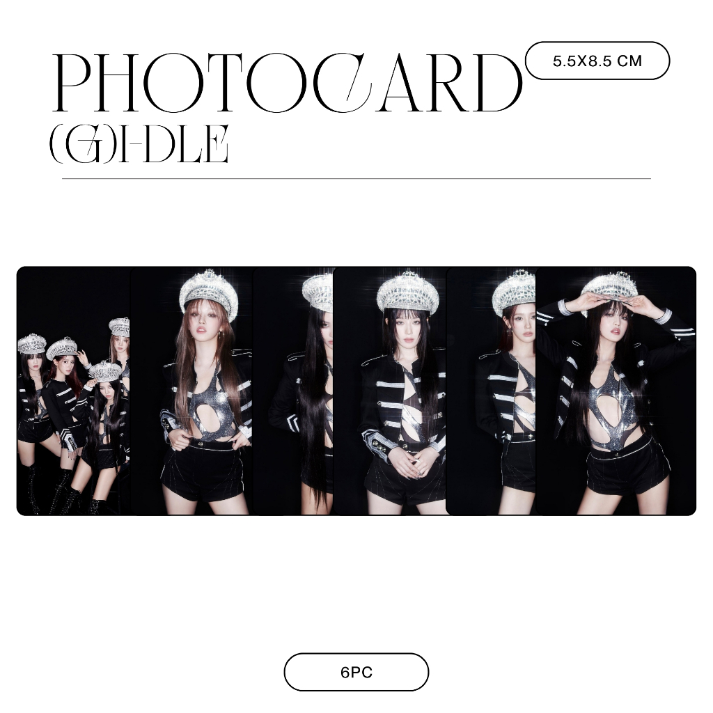 Photocard (G)I-DLE SUPER LADY (6Pcs+2-Sided Lamination) Signature TTD ...