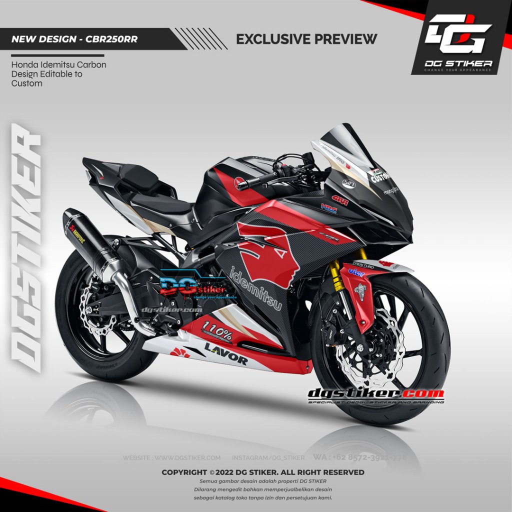 MERAH Cbr250rr decal, cbr250rr sticker, cbr250rr sticker decal ...