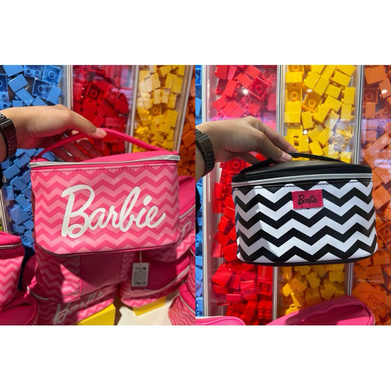 Miniso BARBIE COSMETIC bag PINK AND BLACK miniso COSMETIC bag