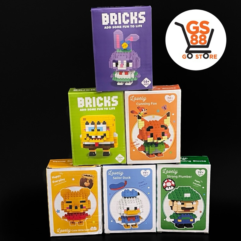 Lego Brick Mini/Block Cartoon Toy Brick Cartoon Character Mini Block ...