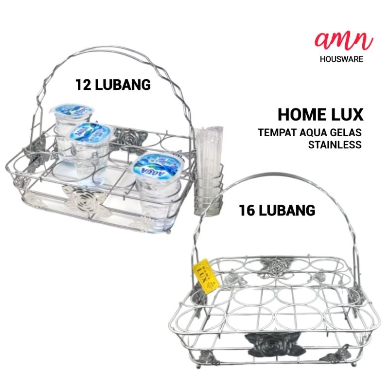 Aqua Rack Basket For Mineral Water Aqua Glass Stainless Homelux