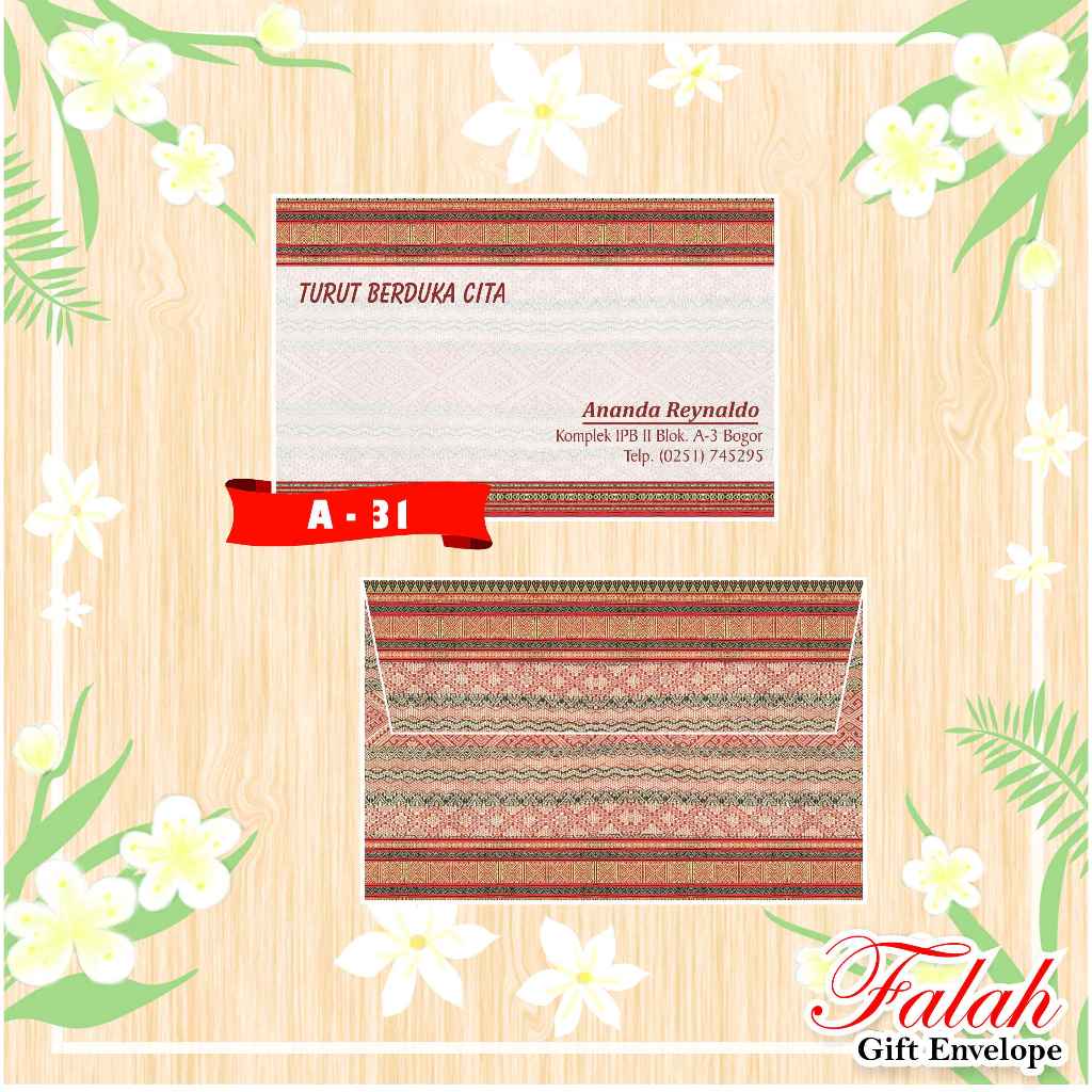 Falah A 31 Envelopes Contains 50 Sheets (Not Included Print) | Shopee ...