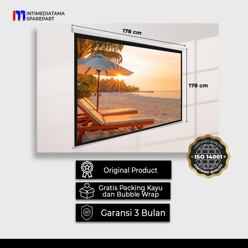 70inch Wall Projector Screen (178Cm x 178cm) | Shopee Malaysia