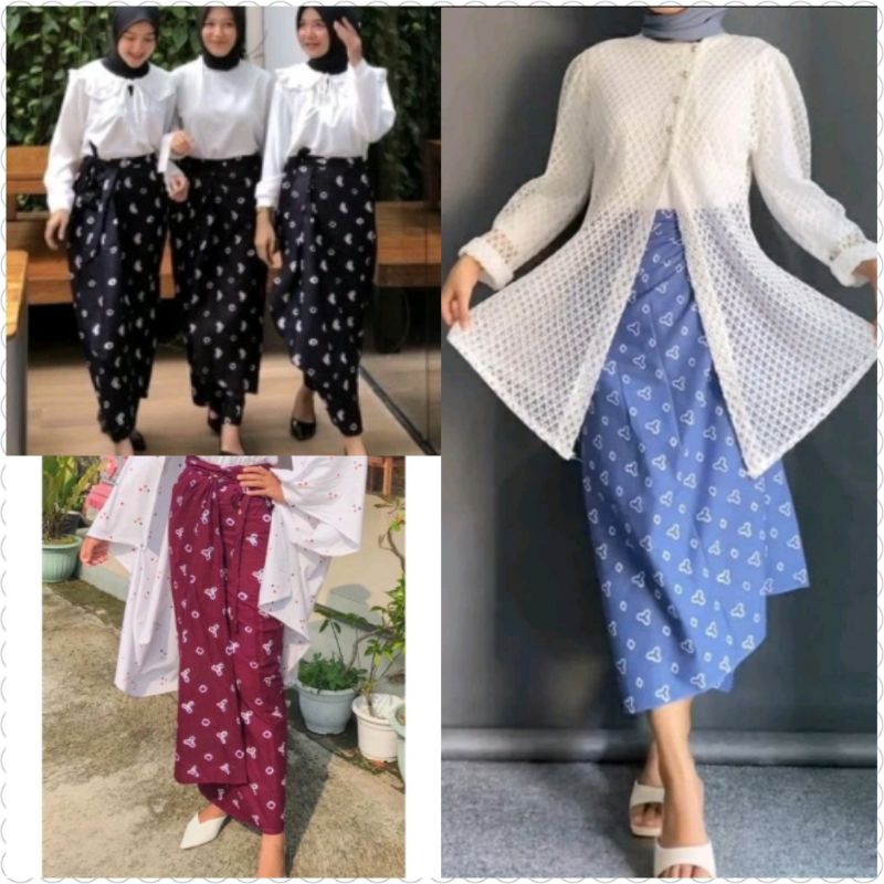 KATUN Ready TO SEND WOLTED SKIRTS JUMPUTAN INSTANT WRAP JAVA COTTON ...