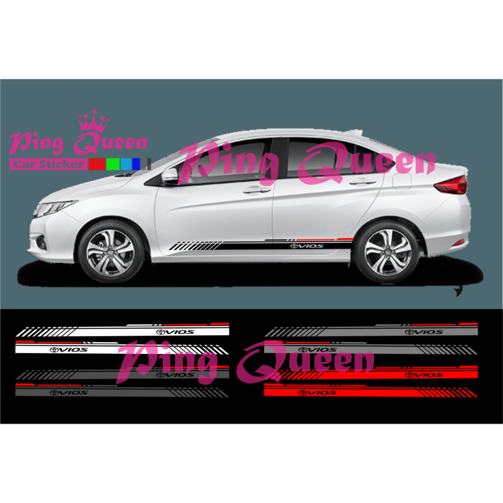 Toyota Vios striping sticker list Car sticker | Shopee Malaysia