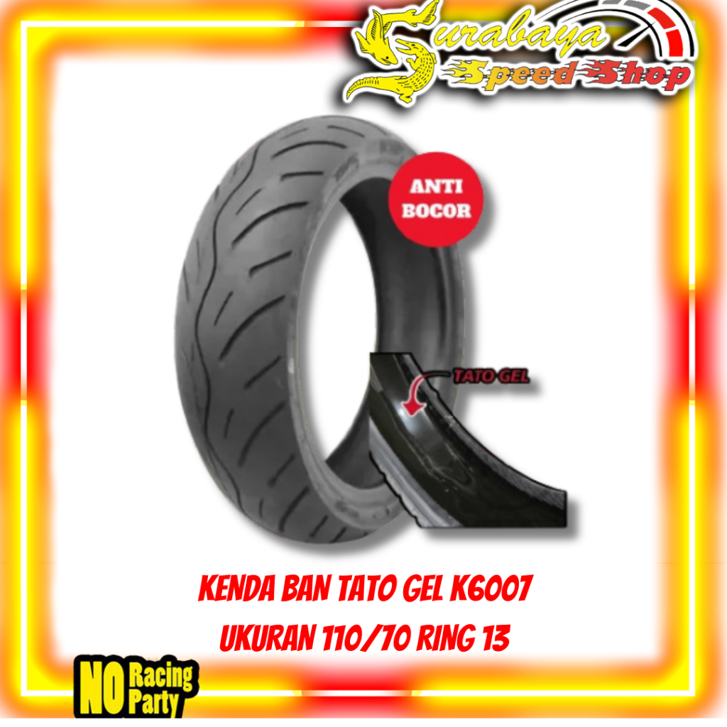Kenda TUBELESS MOTORCYCLE TIRE ANTI LEAK TATO GEL TYPE K6007 SIZE 110/ ...