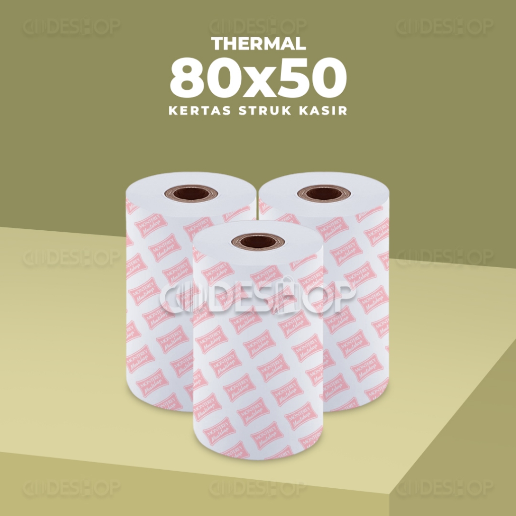 Custom Logo Thermal Cashier Paper 80x50mm 80 x 50 Receipt Note 80x50 mm ...