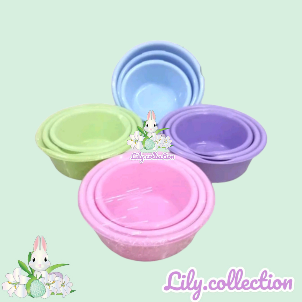 UNGU Lilycollection 3-packed Plastic Basin/3-Packed Children's Basin ...