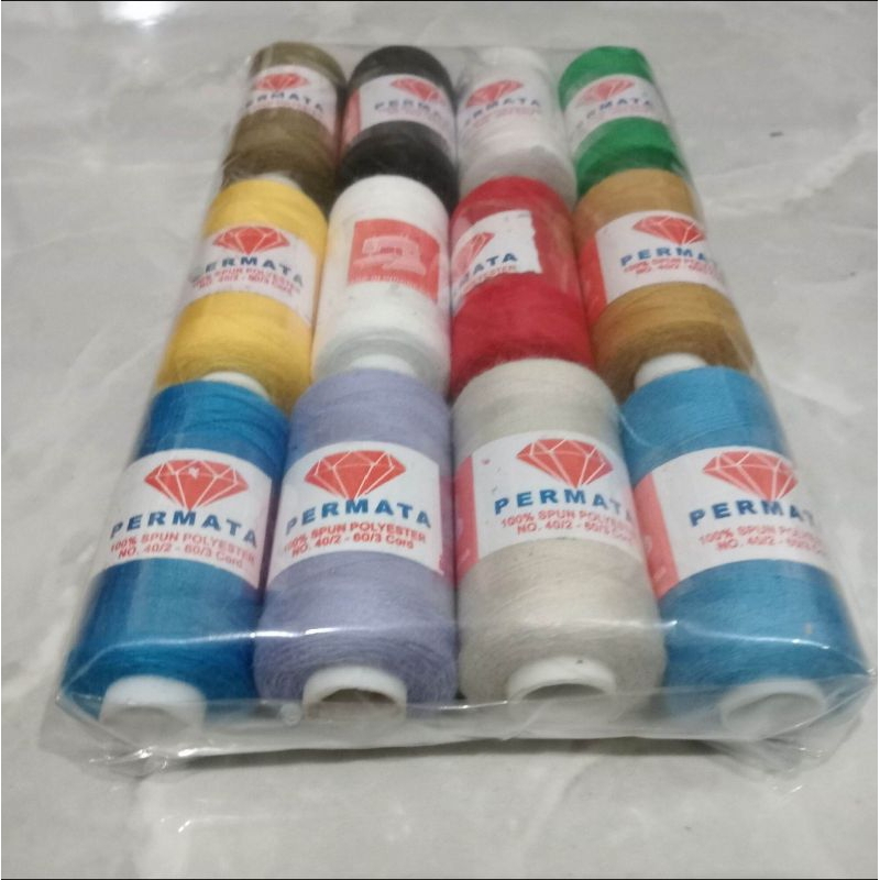 (12Pcs) Complete Colorful Gem Sewing Thread | Shopee Malaysia