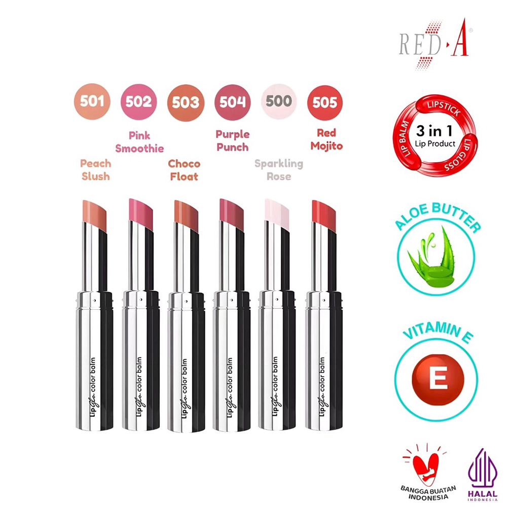 55 Reda Lipbalm Glo Color Balm Lip 3in1 Lipbalm Lipstick 