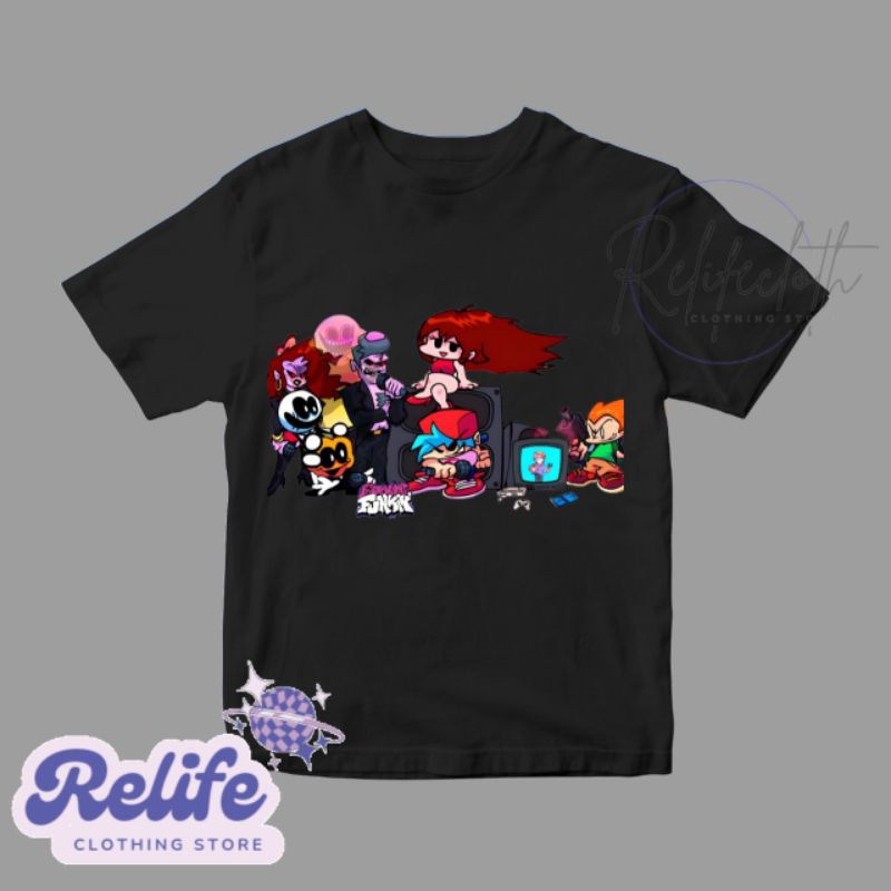 Tshirts For Boys/Girls FNF FRIDAY NIGHT FUNKIN' SQUAD Shopee Malaysia