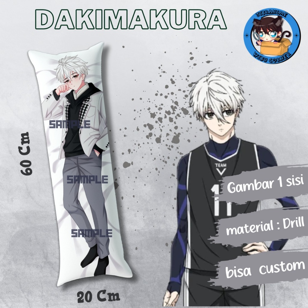 Dakimakura guling NAGI BLUE LOCK Size 20x60cm includes Contents Can Be custom Shopee Malaysia