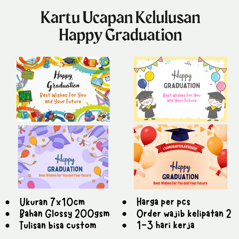 Custom Happy Graduation Graduation Greeting Card | Shopee Malaysia
