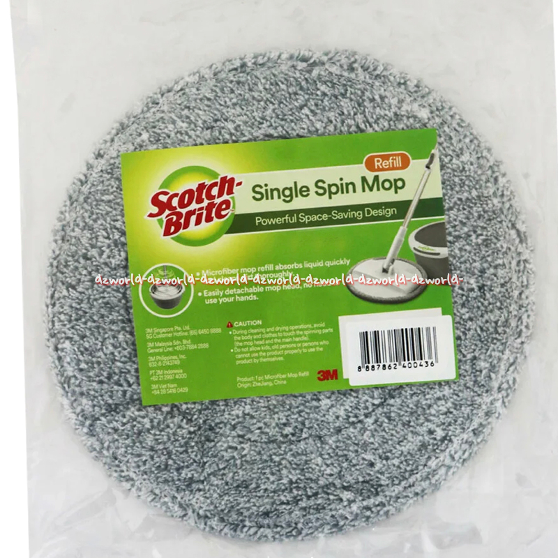 Scotch Brite Refill Single Spin Mop Powerful Space Saving Design Mop ...