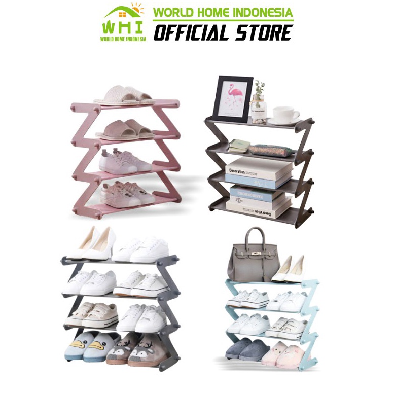 B3stseller World Home Stainless steel Shoe Rack 4-tier Multipurpose ...