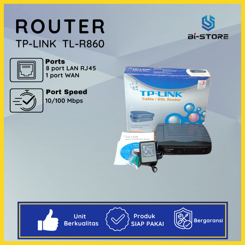 Modem Switch Hub Router Tp-Link TL-R860 New Unit Old Stock Ready To Use ...