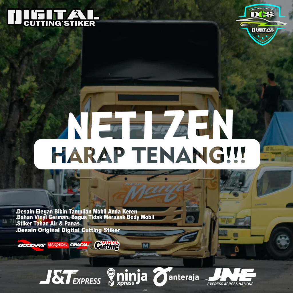 Netizen truck words stickers, please calm, cutting variations of pickup ...