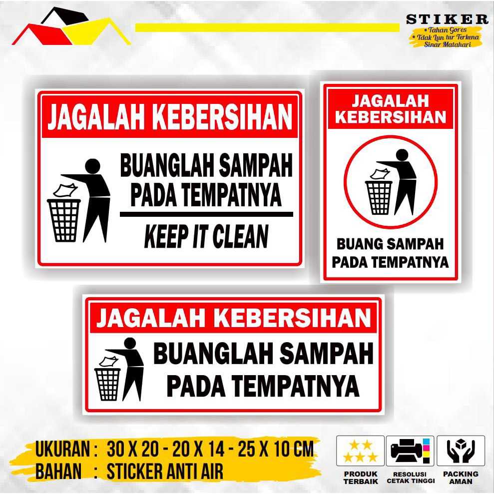 Stickers Don't Throw Garbage Indiscriminately, Stickers Throw Garbage ...