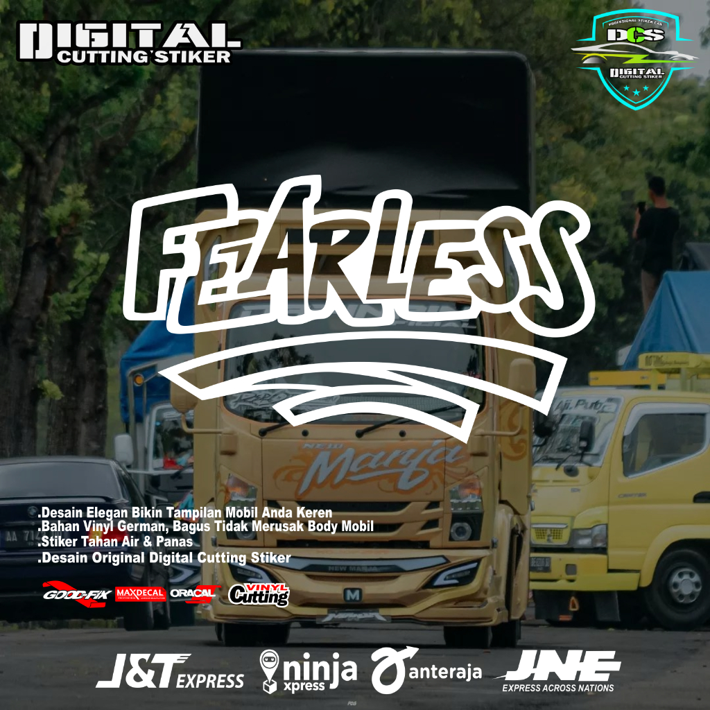 Fearless truck words, variations of pickup truck window stickers, truck ...