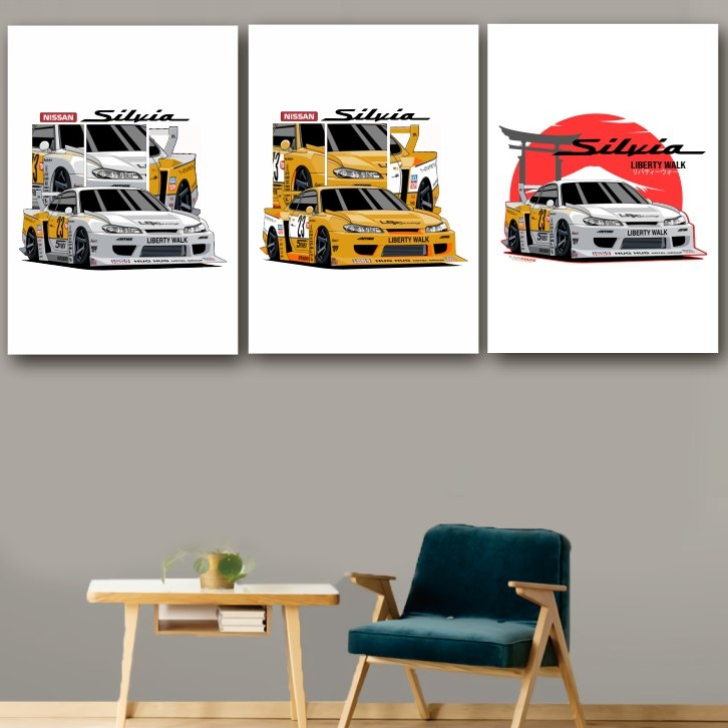 KAYU Karimika Aesthetic Casual Racing Car Wall Wooden Poster NISSAN ...