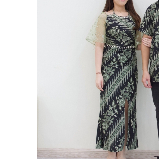 model batik dress modern Modern Dress Short Sleeve Boat Neckline Navy Ivory Stripes