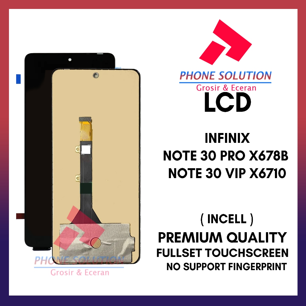 Lcd Infinix Note 30 Pro X678B/Infinix Note 30 VIP X6710 Finger Print ...