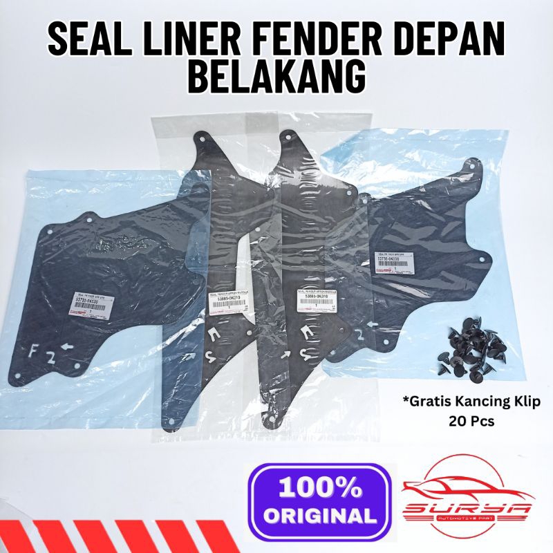 Innova Hilux Front Rear Fender Liner Seal (Free 20 Pcs Button Clips ...