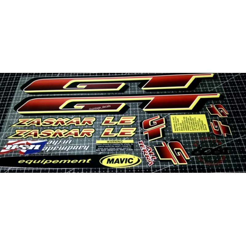 GT Zaskar LE replacement decals sticker | Shopee Malaysia