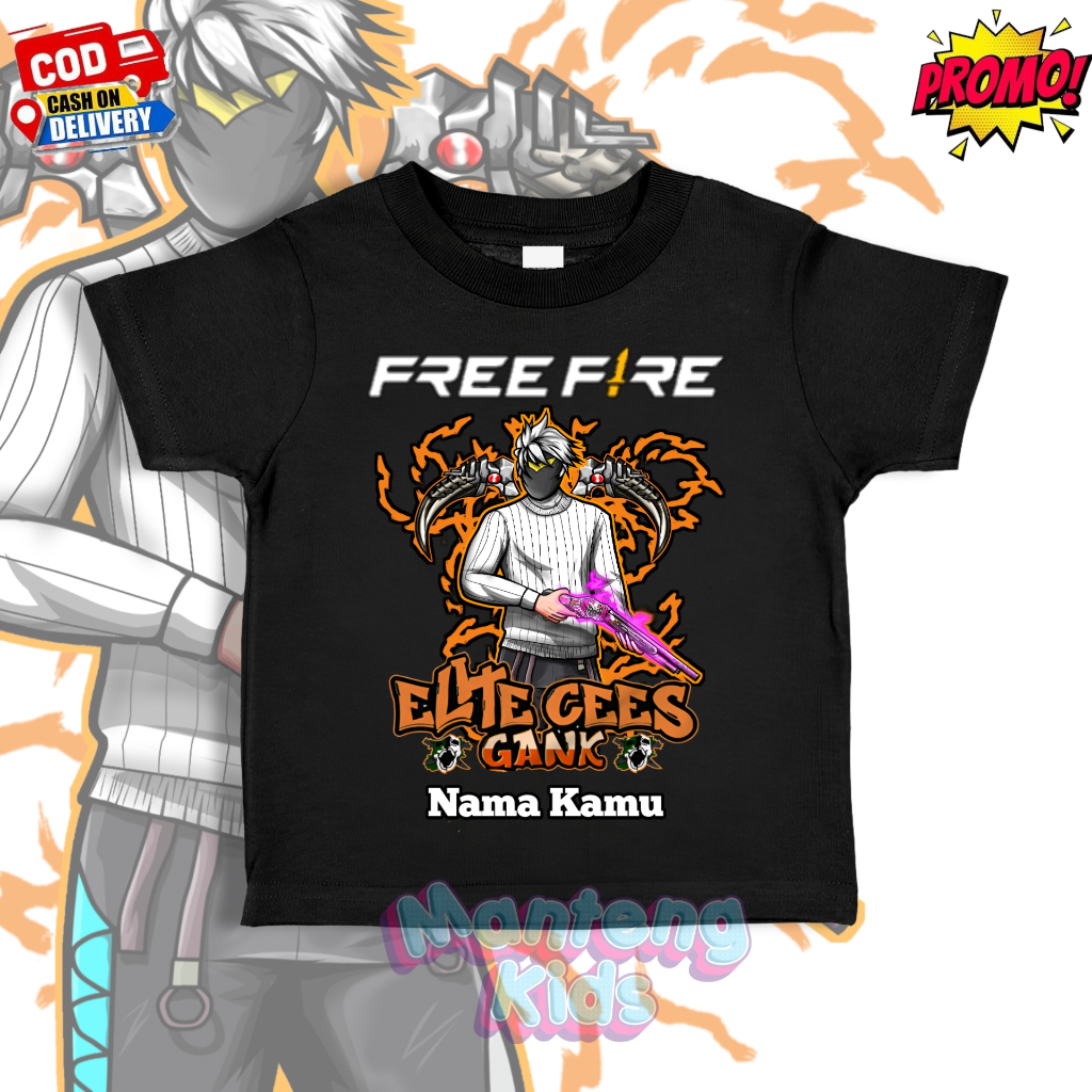 (FREE Name) ELITE CHILDREN'S T-SHIRTS CEES GANK FREE FIRE SG RAPPER ...