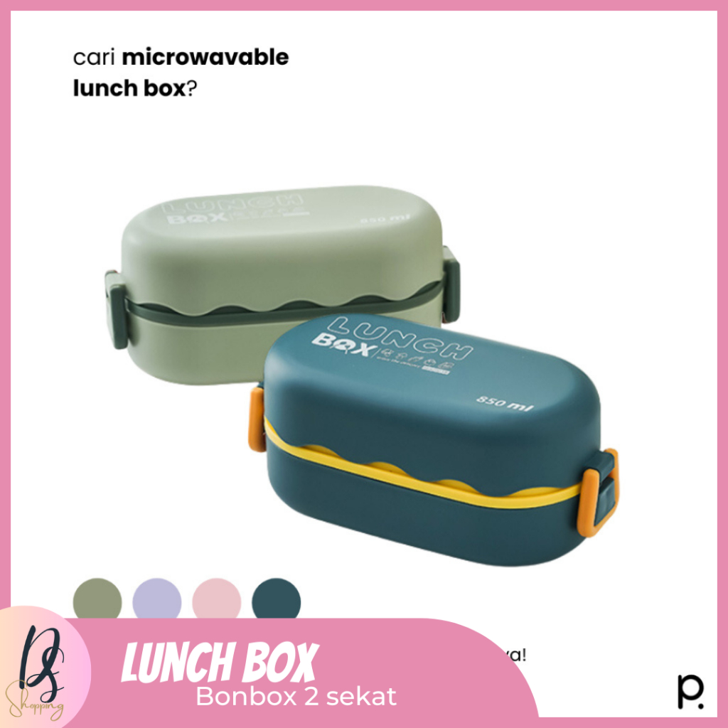 LUNCH BOX 2 SET BONBOX Microwaveable Food Grade / LUNCH BOX / LUNCH BOX ...