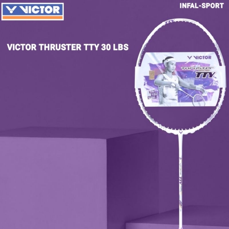 Badminton RACKET V1CTOR THRUSTER TTY READY TO USE MAX 30LBS | Shopee ...