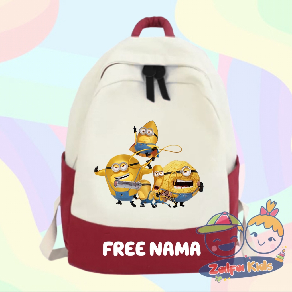 Mega MINION DESPICABLE ME Children s School Bag Backpack Free Name Print Shopee Malaysia