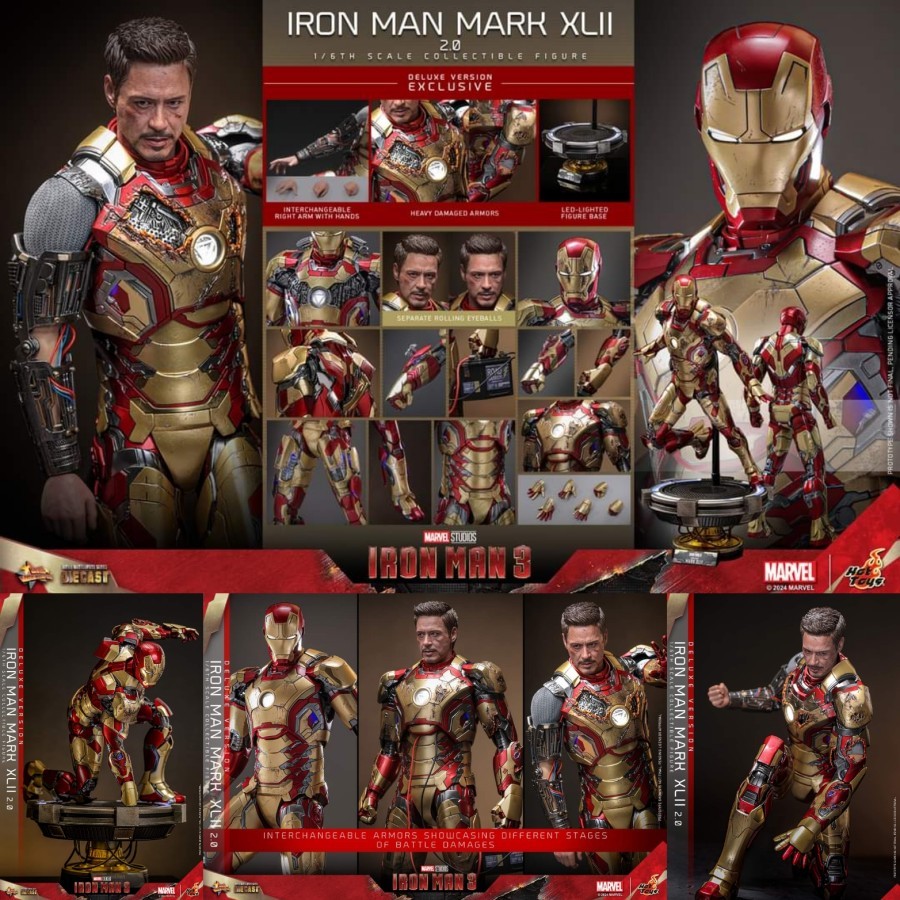 Hot Toys MMS759D66 1/6 Iron Man Mark 42 MK42 (2.0) Deluxe Figure ...