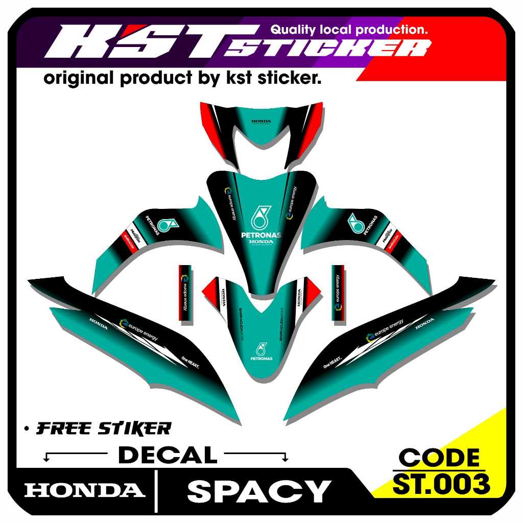 HONDA Spacy Full Body Decal - Sticker Decal Spacy PETRONAS MotifHONDA ...