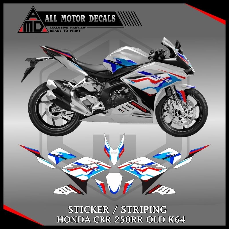 Honda Cbr 250RR Custom Livery Bmw Striping / Cbr250rr Old K64 Decal ...