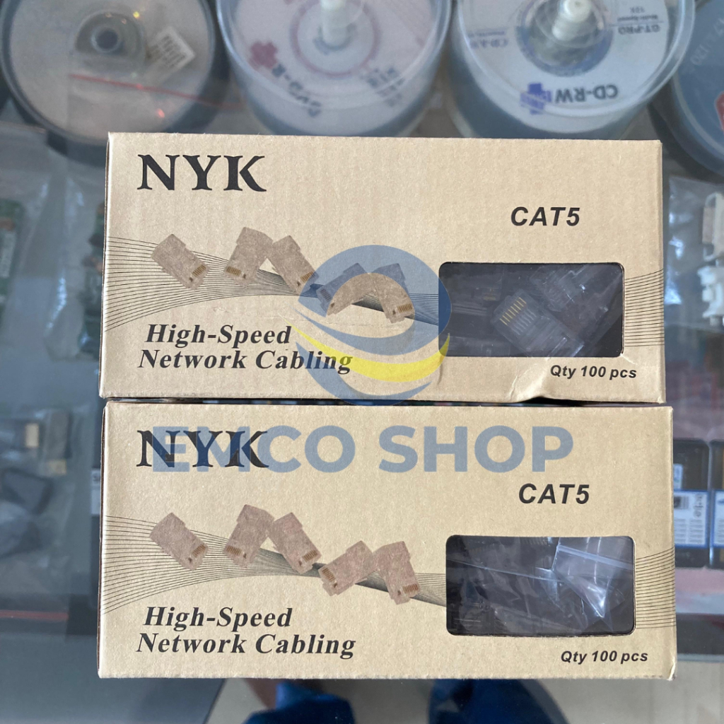 Nyk Connector RJ45 CAT5e 100pcs - NYK Connector RJ45 CAT5 UTP | Shopee ...