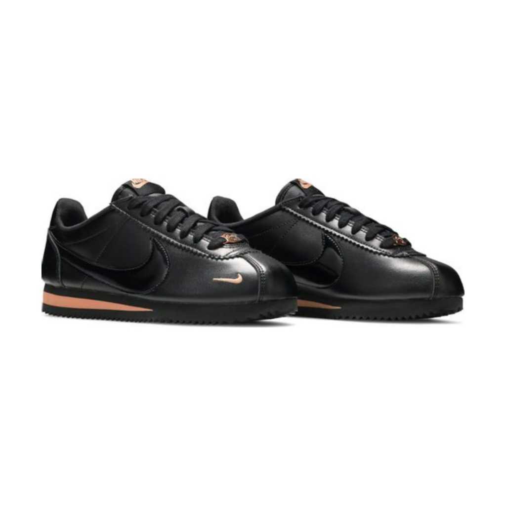 Nike Wmns Classic Cortez Premium Black Rose Gold Shoes Shopee Malaysia