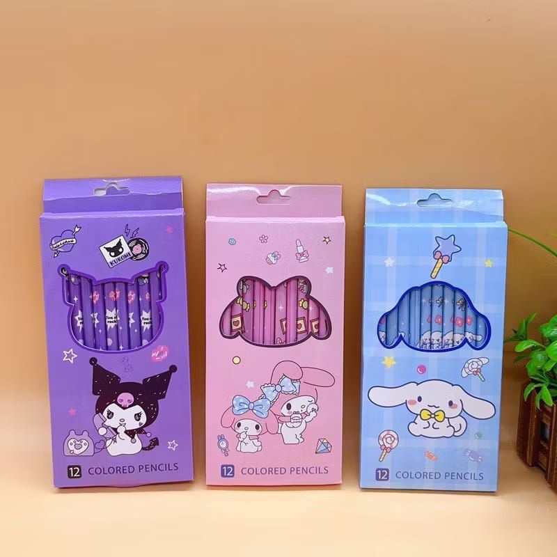 Colored Pencils | Sanrio character colored pencil coloring Set contains ...