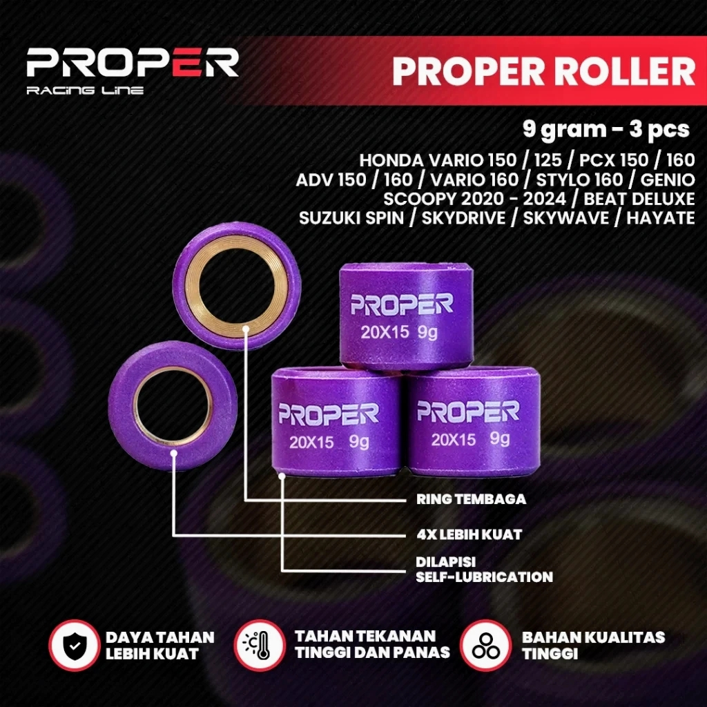 Roller PROPER RACING LINE Vario 125 150 160 PCX ADV 150 160 New Beat ...