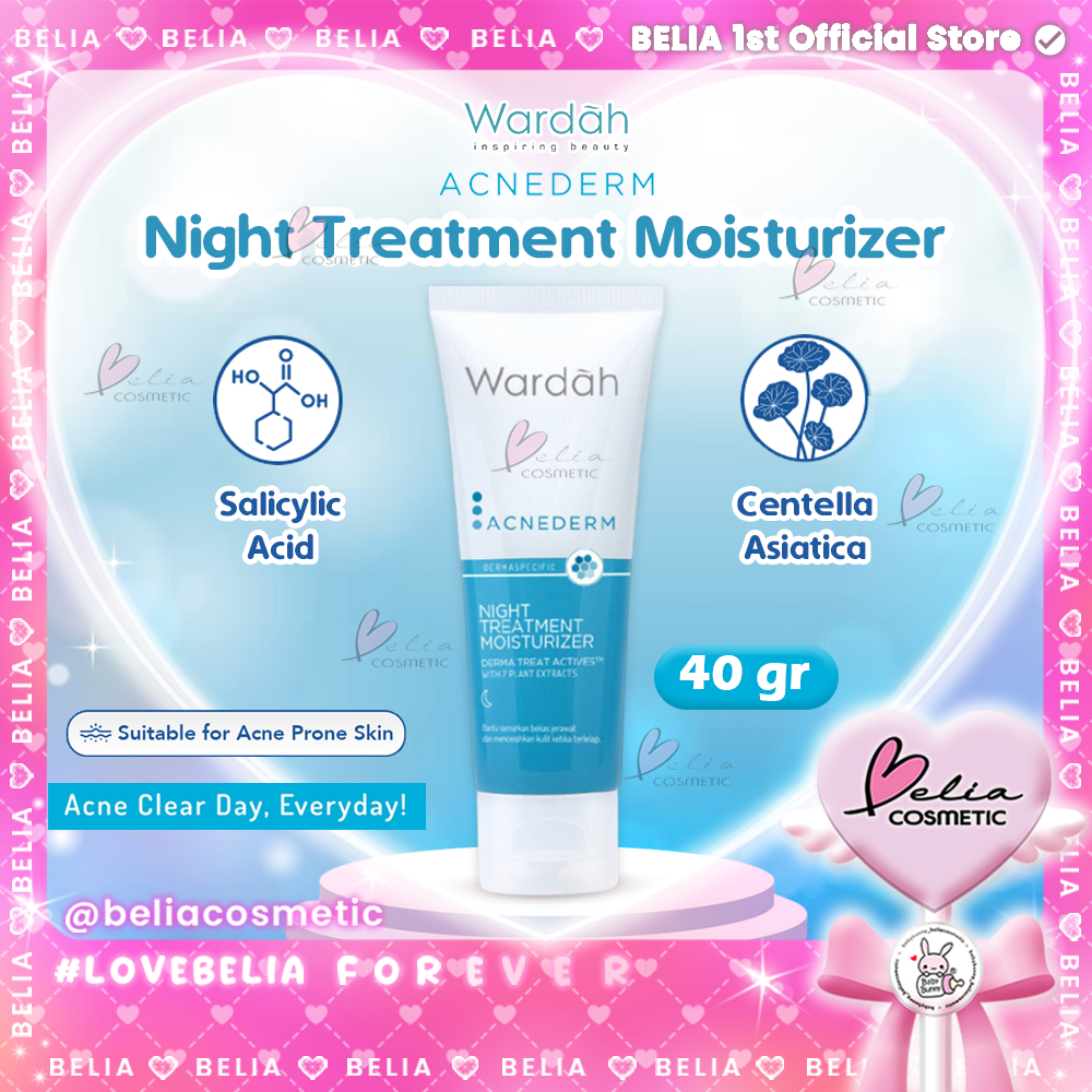Belia WARDAH Acnederm Night Treatment Moisturizer 40ml Acne Face