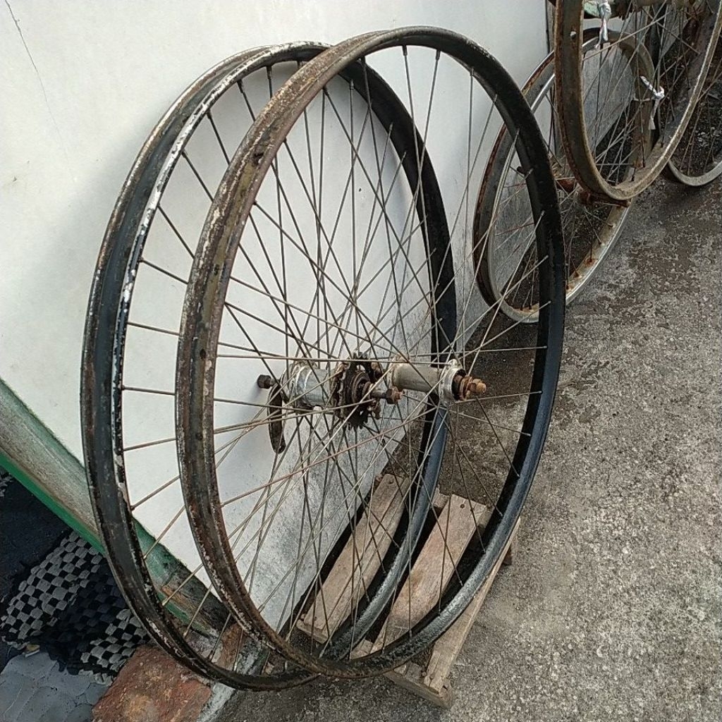 Rims foot brake set torpedo bicycle onthel old bicycle 28@n | Shopee ...