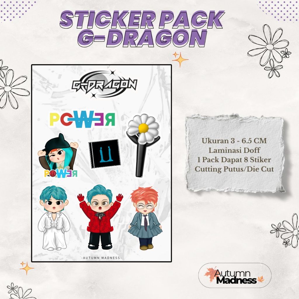 [READY STOCK] Sticker Pack G-Dragon 提bermensch GD Bigbang Vinyl Die Cut ...