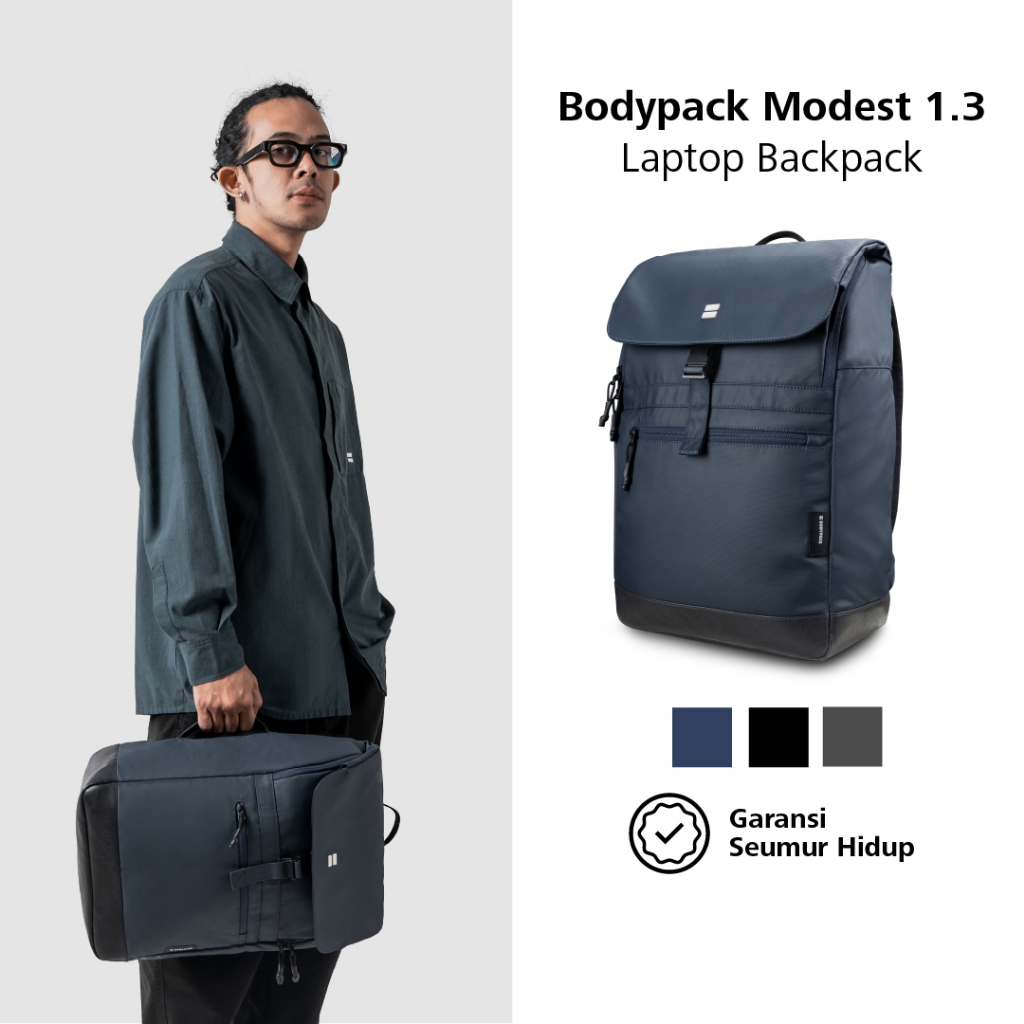 Bodypack Modest 1.3 Laptop Backpack 15-Inch Durable Waterproof Work ...