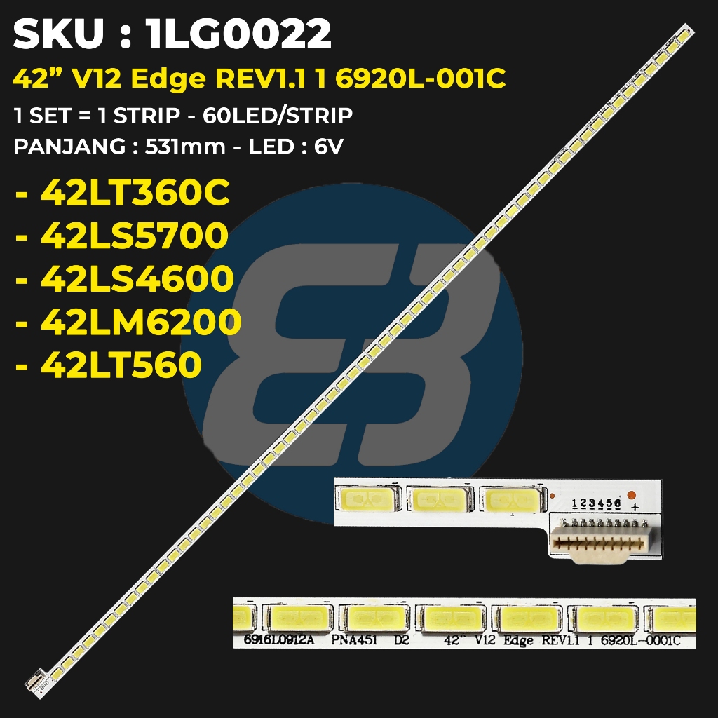 LG TV BACKLIGHT 42 Inch 42LT360C 42LS5700 42LS4600 42LM6200 42LT560 42 ...