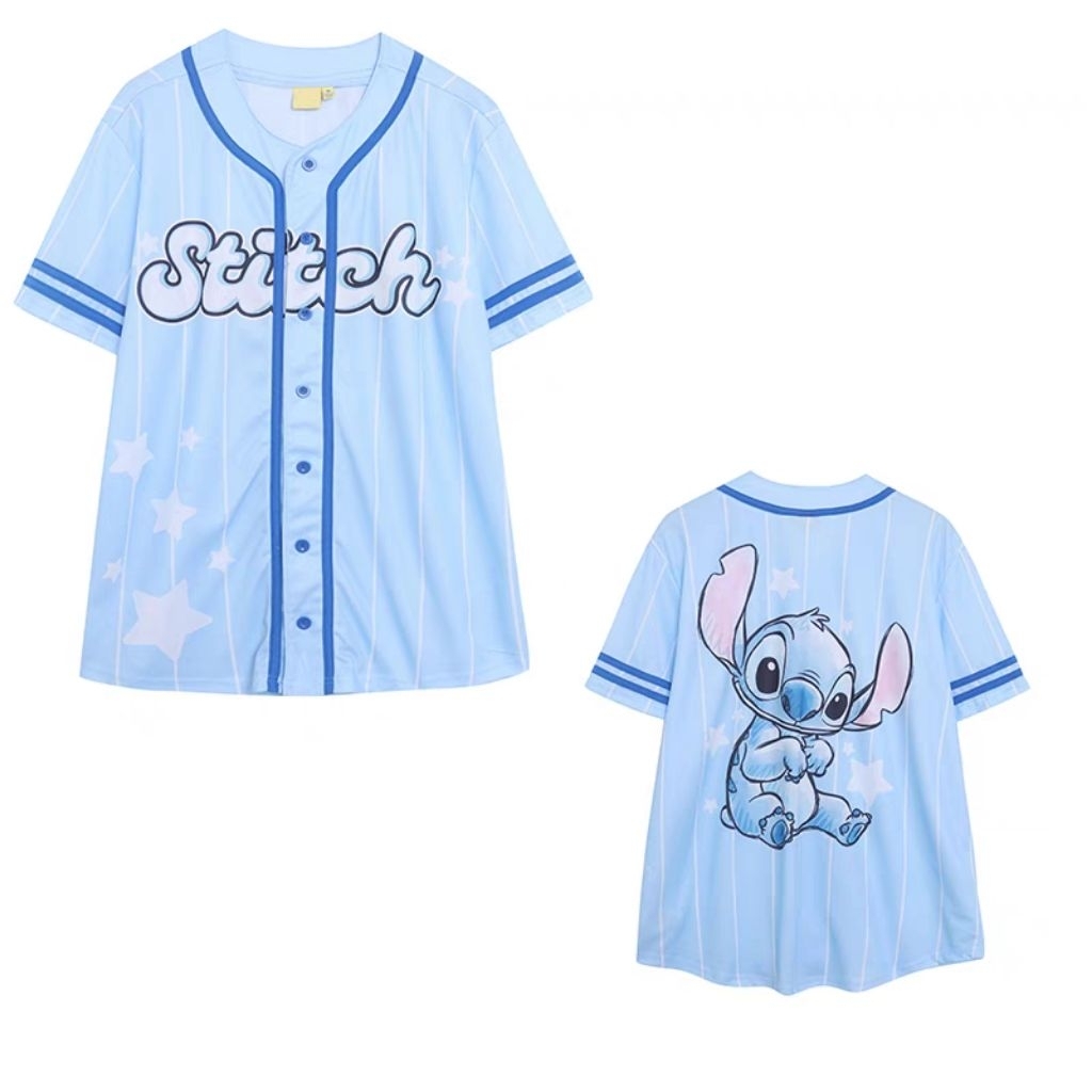 Disney Stitch Blue Line Lilostitch Jersey Tshirt | Shopee Malaysia