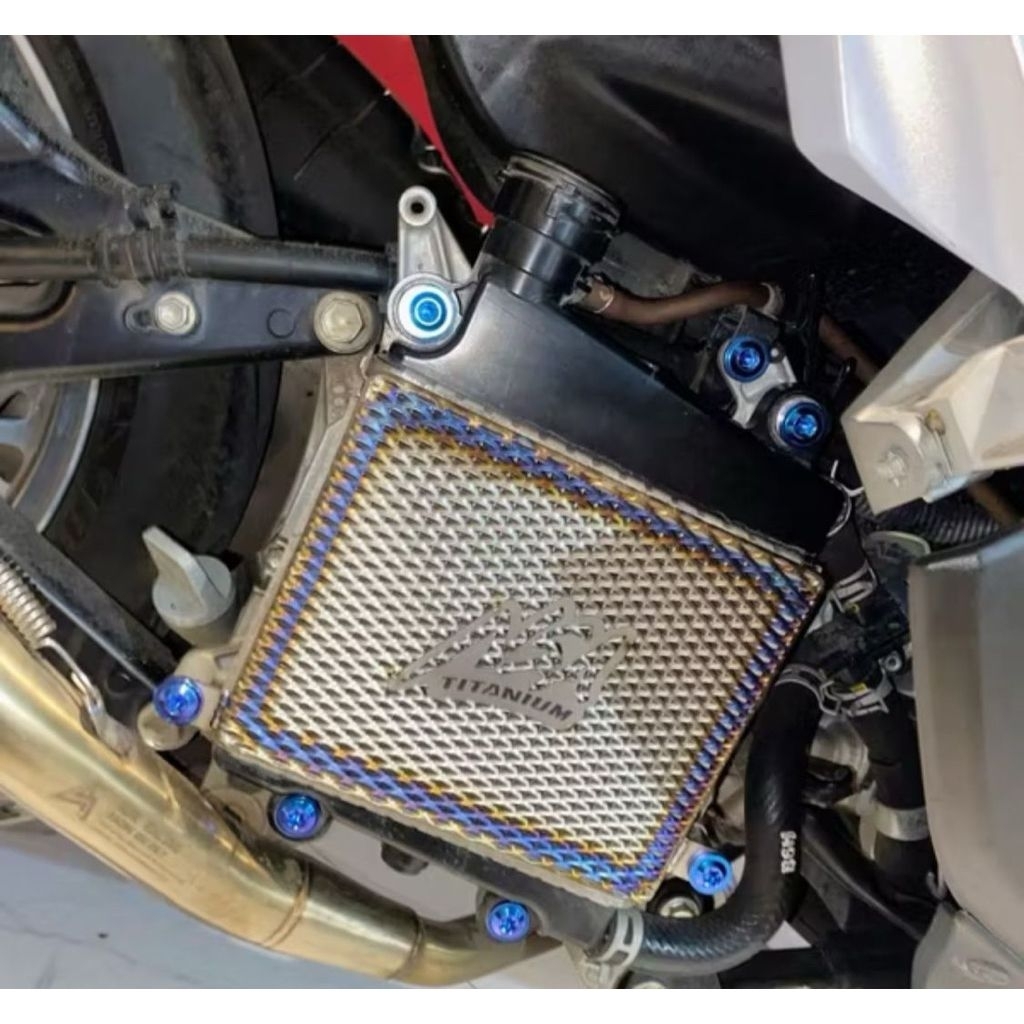 VIETNM GRADE 5 TITANIUM BOLT RADIATOR COVER PLUS RADIATOR AEROX & NMAX ...