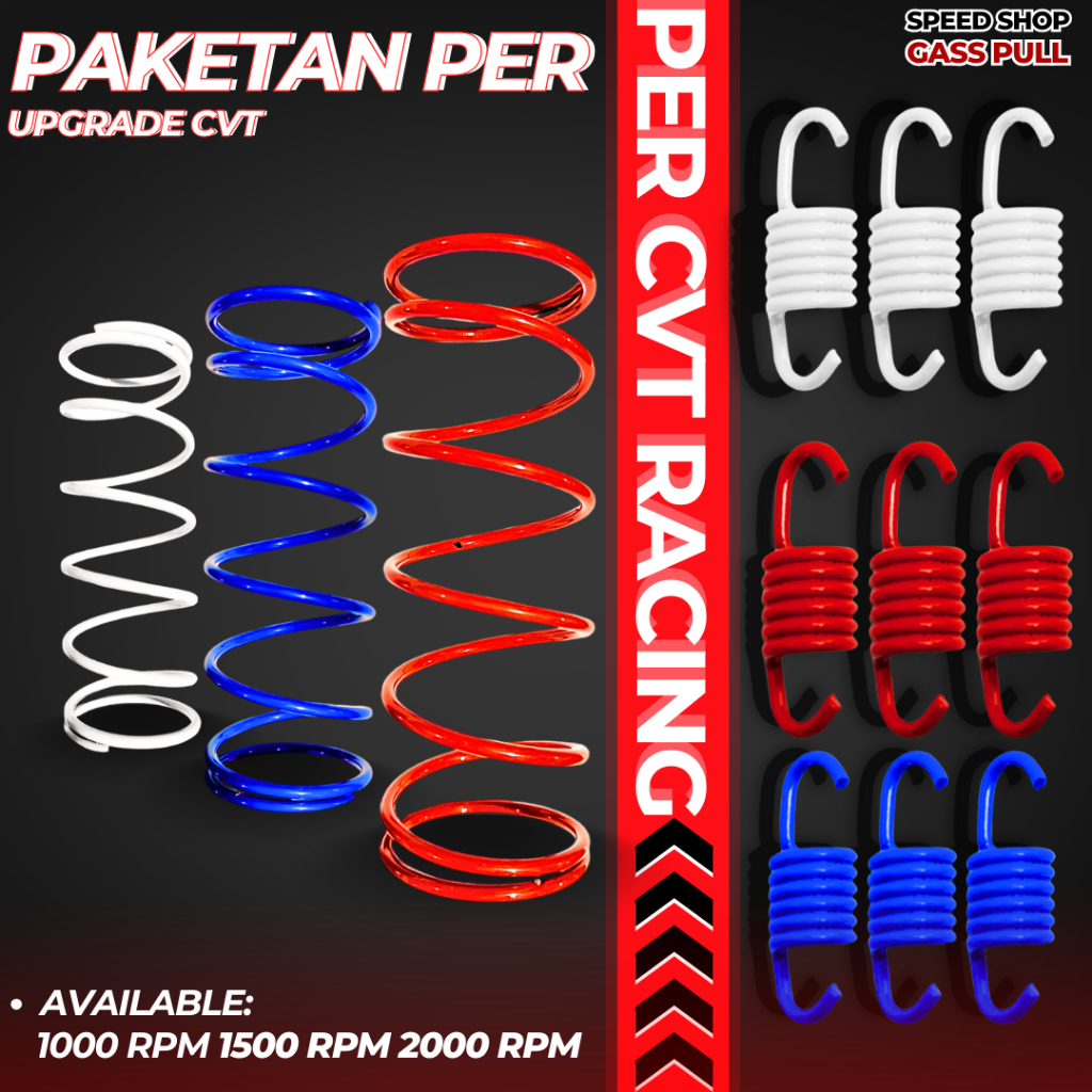 CVT SPRING PACKAGE + RACING CVT SPRING 1500 RPM 1000 RPM 2000 RPM ...